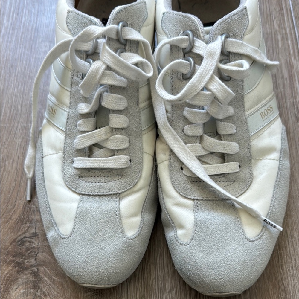 Boss White and Gray Sneakers Sleek Design - Picture 3 of 5